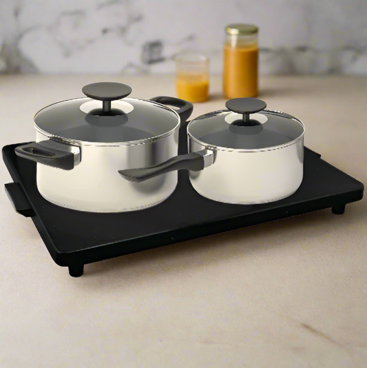 פלטת שבת 2 סירים שחורה דגם HC-110 באישור הלכתי על ידי צמת