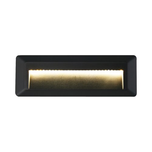 צמוד קיר מלבן שחור 3W IP65 גוון אור משתנה בקליק