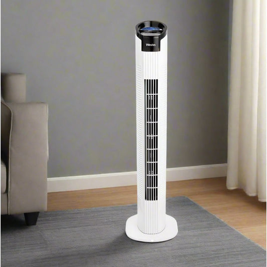 מאוורר מגדל + שלט לבן 50W דגם TST-RF של WESTIN
