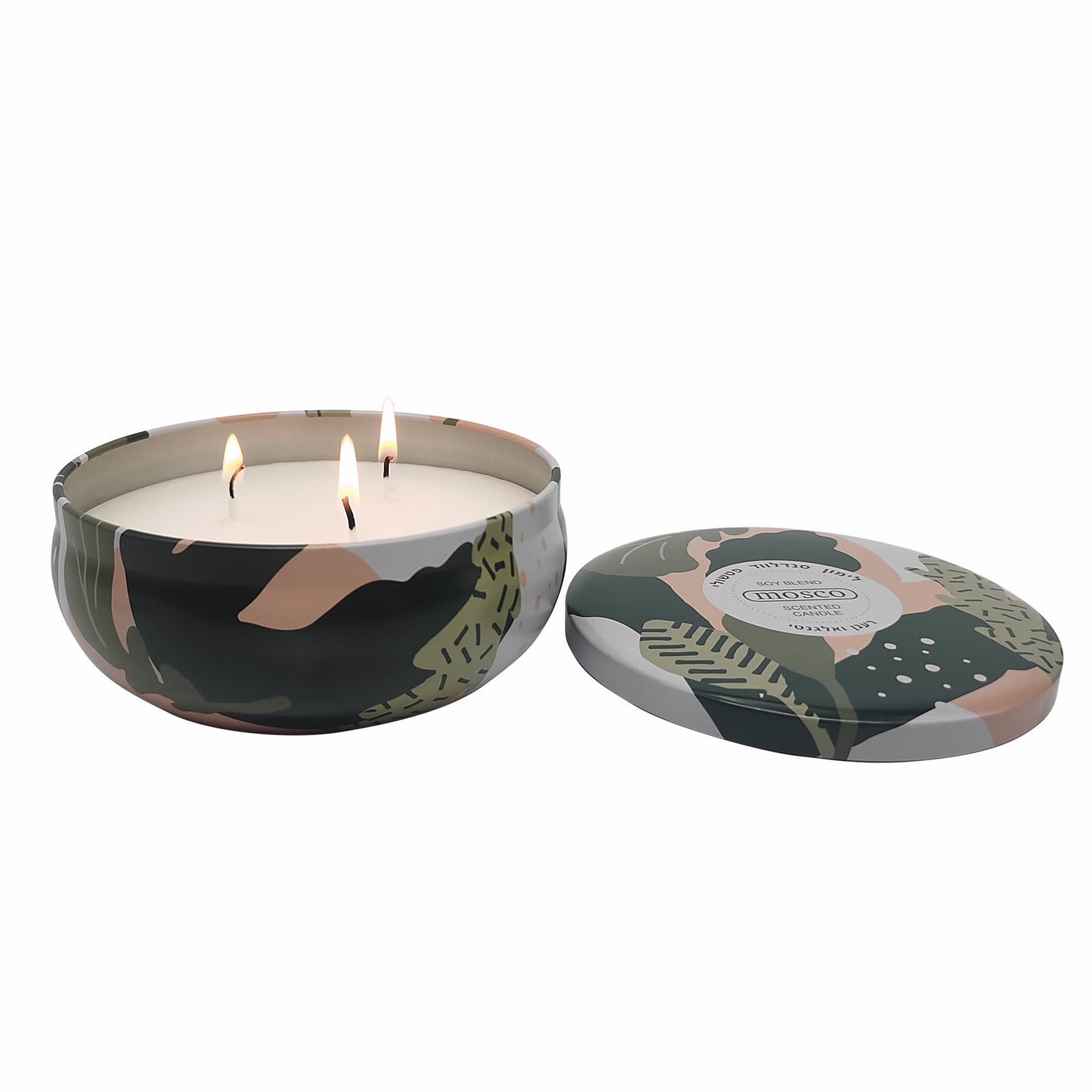 נר מתכת אבסטרקט גדול 340