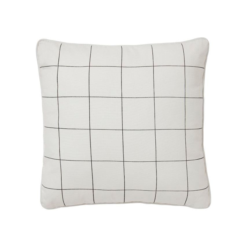 כרית נוי 45/45 סמ משבצות לבן