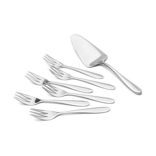 מארז 7 חלקים- 6 מזלגות עוגה+ כף עוגה