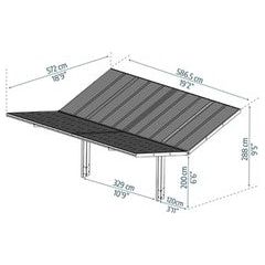 חניה כפולה לרכב 5.7x6 Sydney Wings מטר