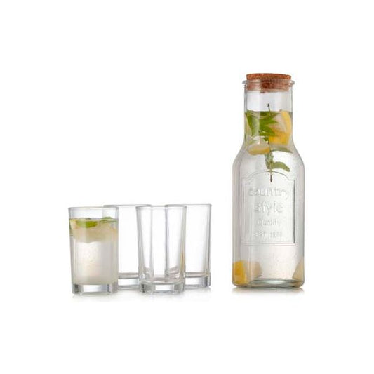 מארז 5 חלקים קנקן מים 1.2 ליטר+4 כוסות 220 מל Shushan