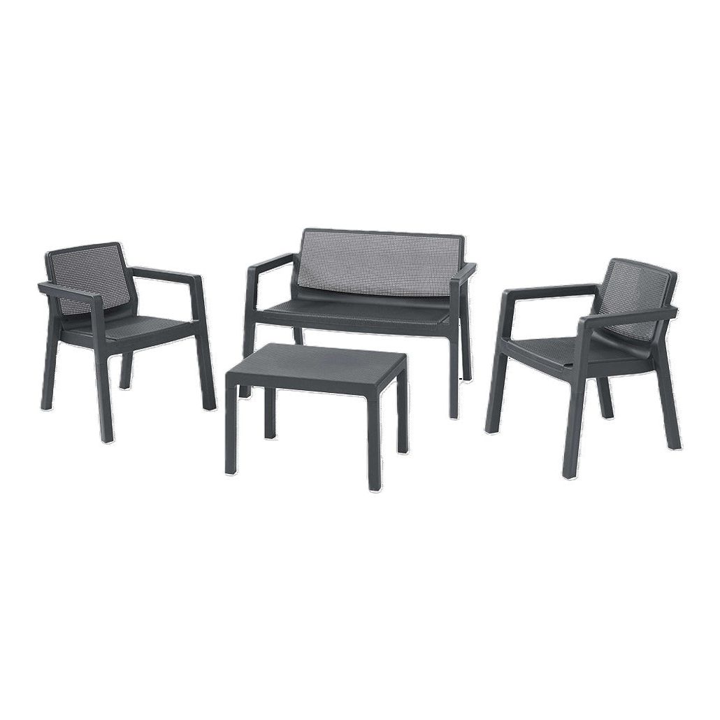 פינת ישיבה למרפסת ולגינה דגם אמילי אפור, כתר