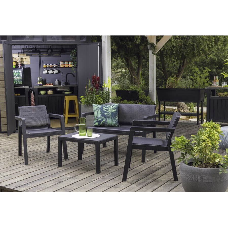 פינת ישיבה למרפסת ולגינה דגם אמילי אפור, כתר