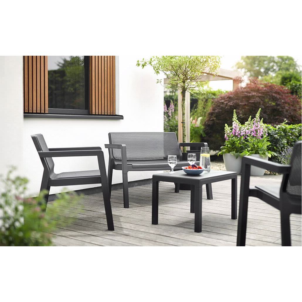 פינת ישיבה למרפסת ולגינה דגם אמילי אפור, כתר