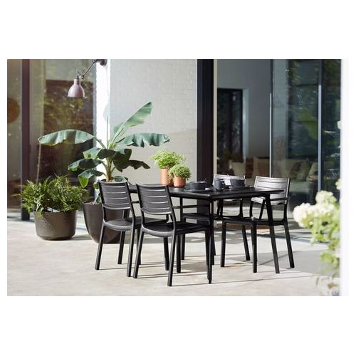 שולחן מטלין פלסטיק שחור