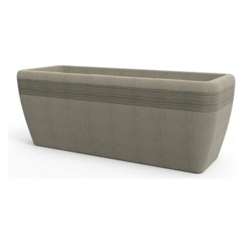 עציץ גליל מלבני פלסטיק בז