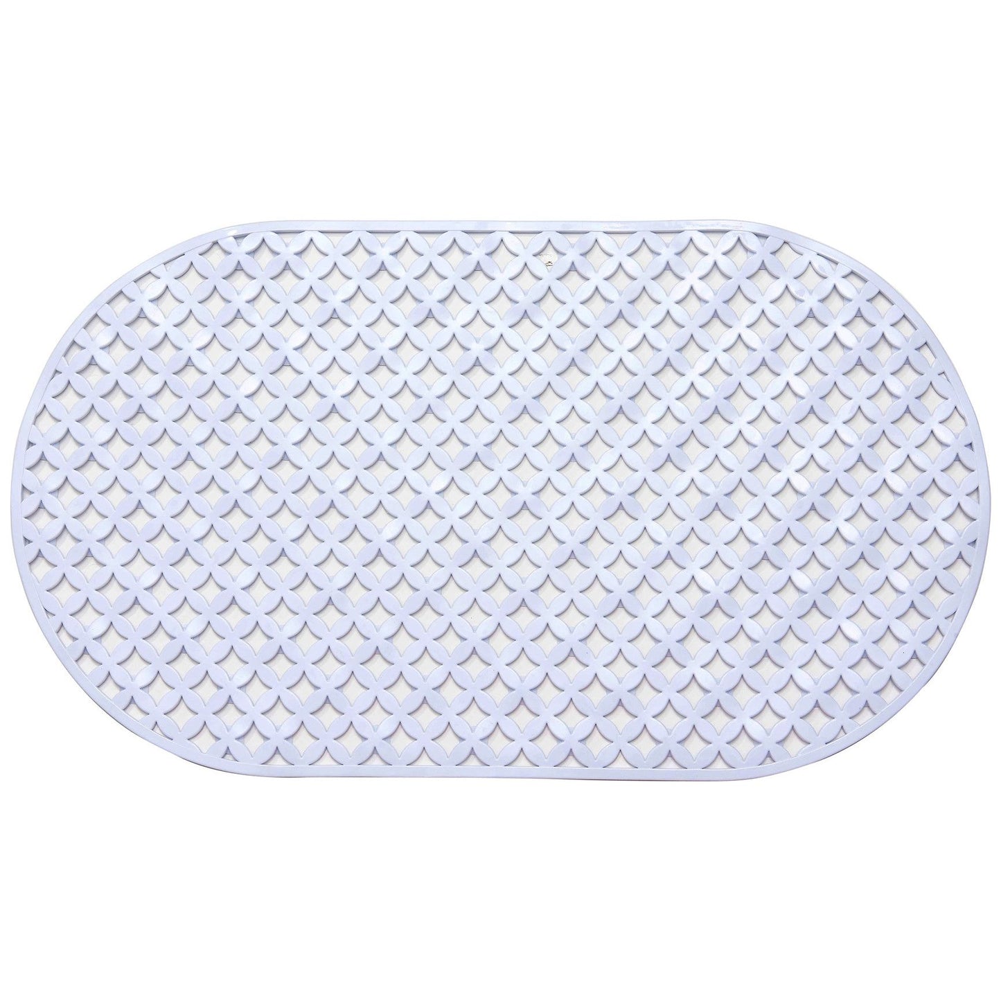 שטיח פי.וי.סי אובלי לבן ריבועים