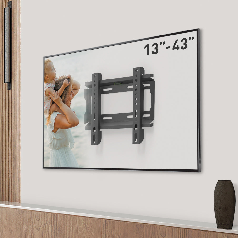 זרוע ברקן קבועה למסכי טלוויזיה 13 - 43 אינץ'