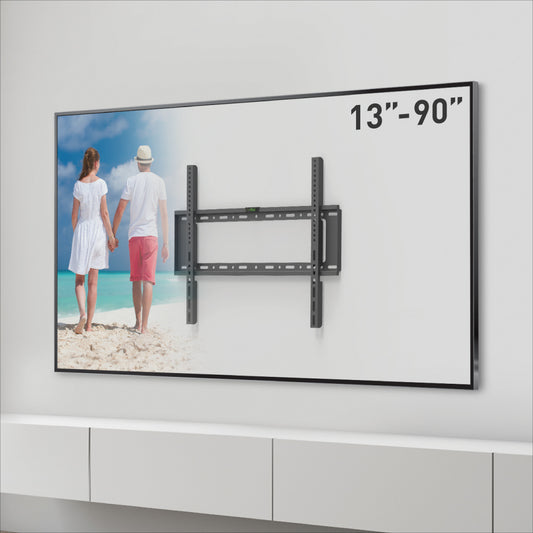 זרוע קבועה למסכי טלוויזיה דגם E407 מתאימה למידות 13 - 90 אינץ