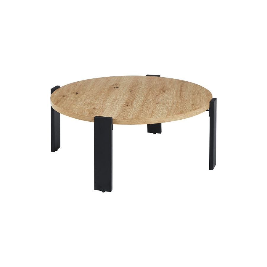 שולחן סלון עגול יאני עץ קוטר 80