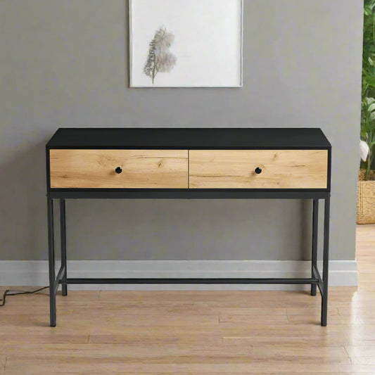 קונסולה כניסה לבית עץ בשילוב מתכת