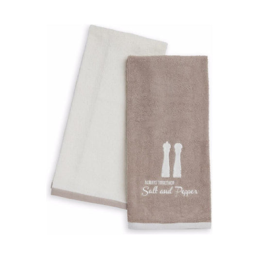 זוג מגבות מטבח 40/70 סמ מלח ופלפל