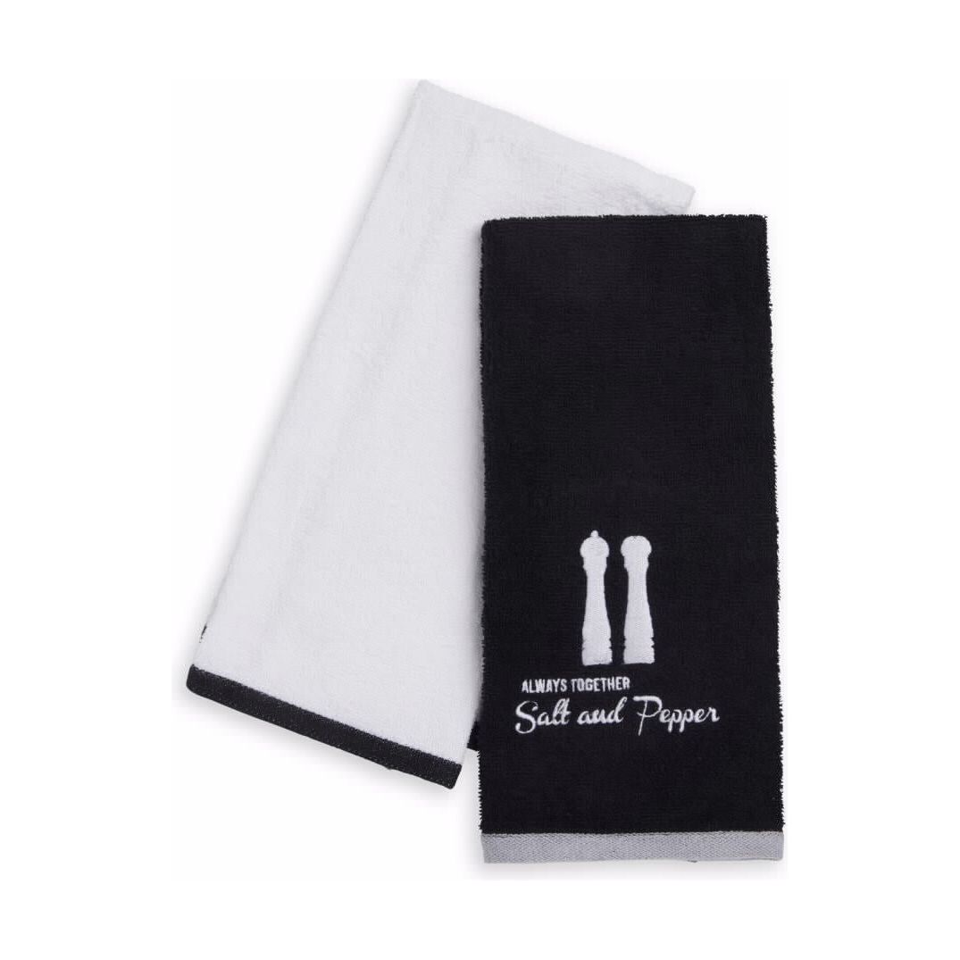 זוג מגבות מטבח 40/70 סמ מלח ופלפל