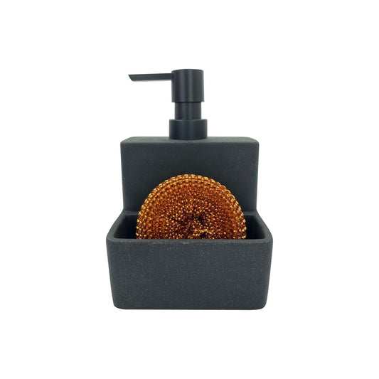 דיספנסר סבון מלבני עם ספוג שחור