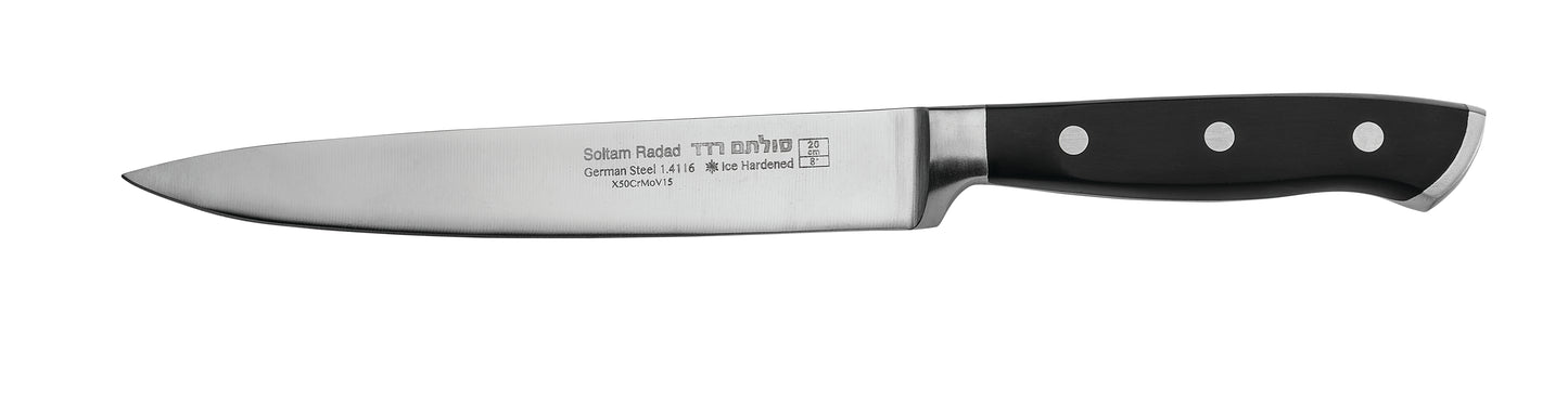 סכין חיתוך 20/8 (2.5) עם כיסוי פלסטיק Forged Pro