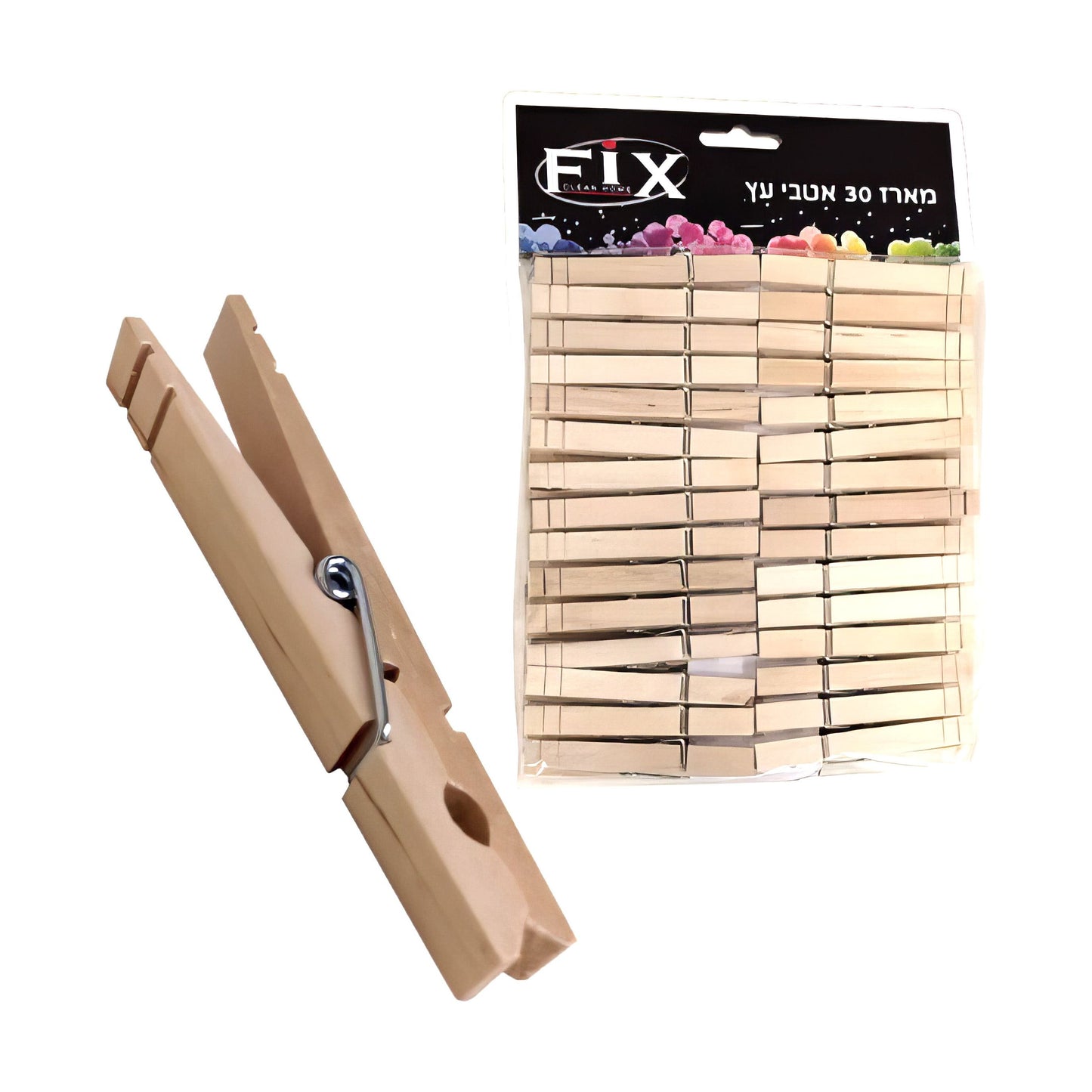 אטבי כביסה (30) מעץ