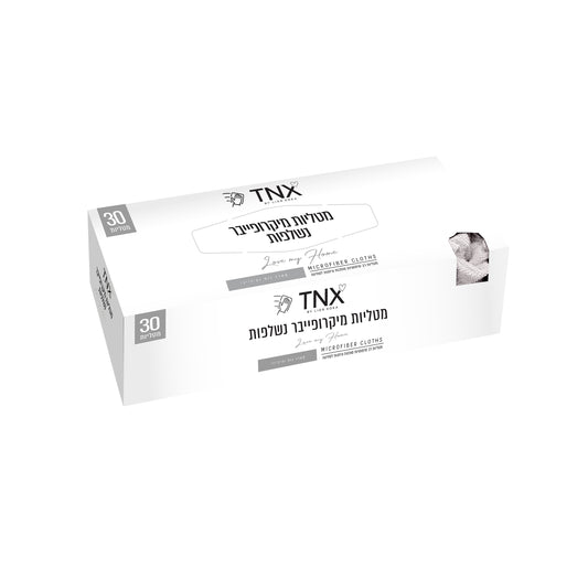 מטליות מיקרופייבר נשלפות 30 יח' TNX