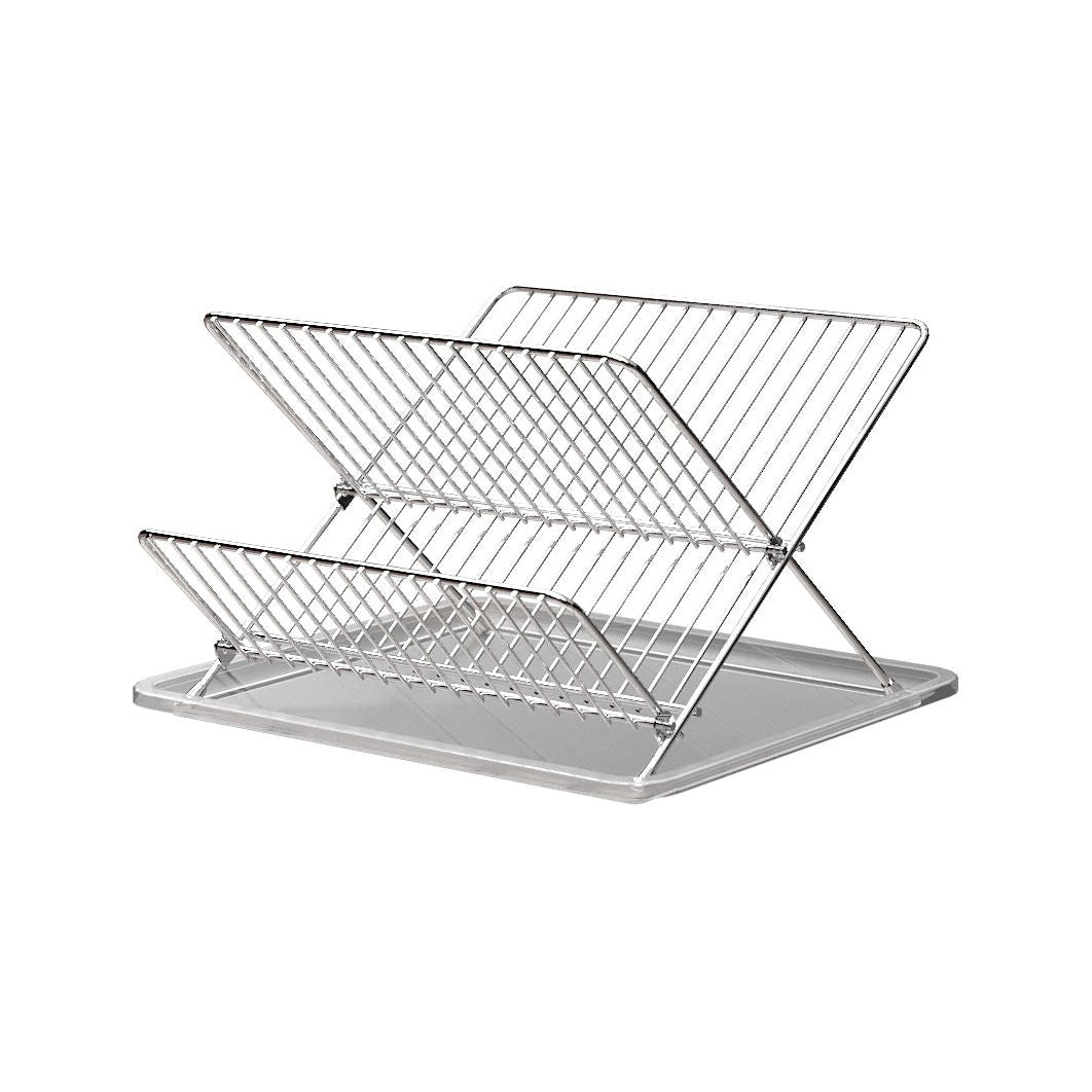 מייבש כלים מתקפל כרום עם מגש KB004