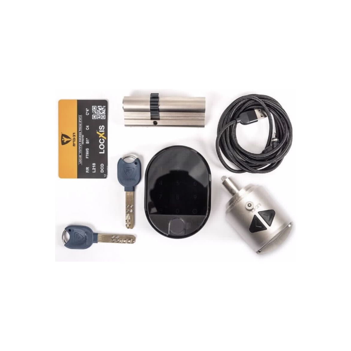 מנעול חכם לדלת 2 lockapp ביומטרי כולל קודן