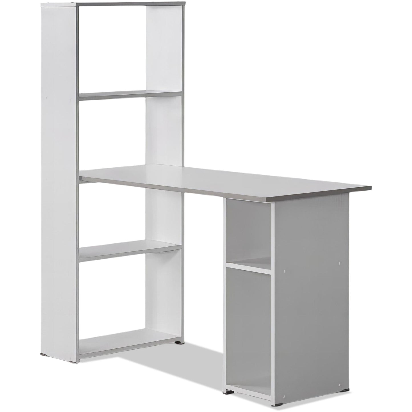 שולחן מחשב+מידוף 613 פשתן בהיר