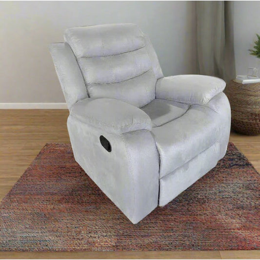 כורסת טלויזיה מפוארת אפורה