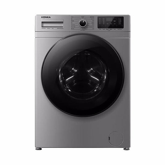 מכונת כביסה כסופה פרימיום 10 קג פתח קדמי של KONKA