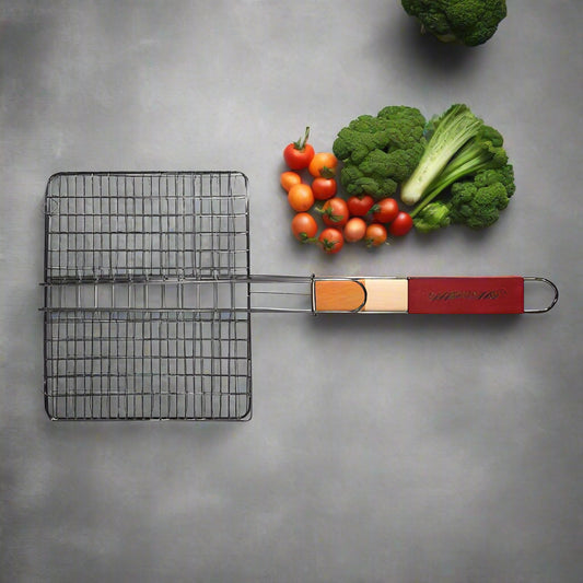 רשת צלייה 47*20*23 ס"מ ידית עץ