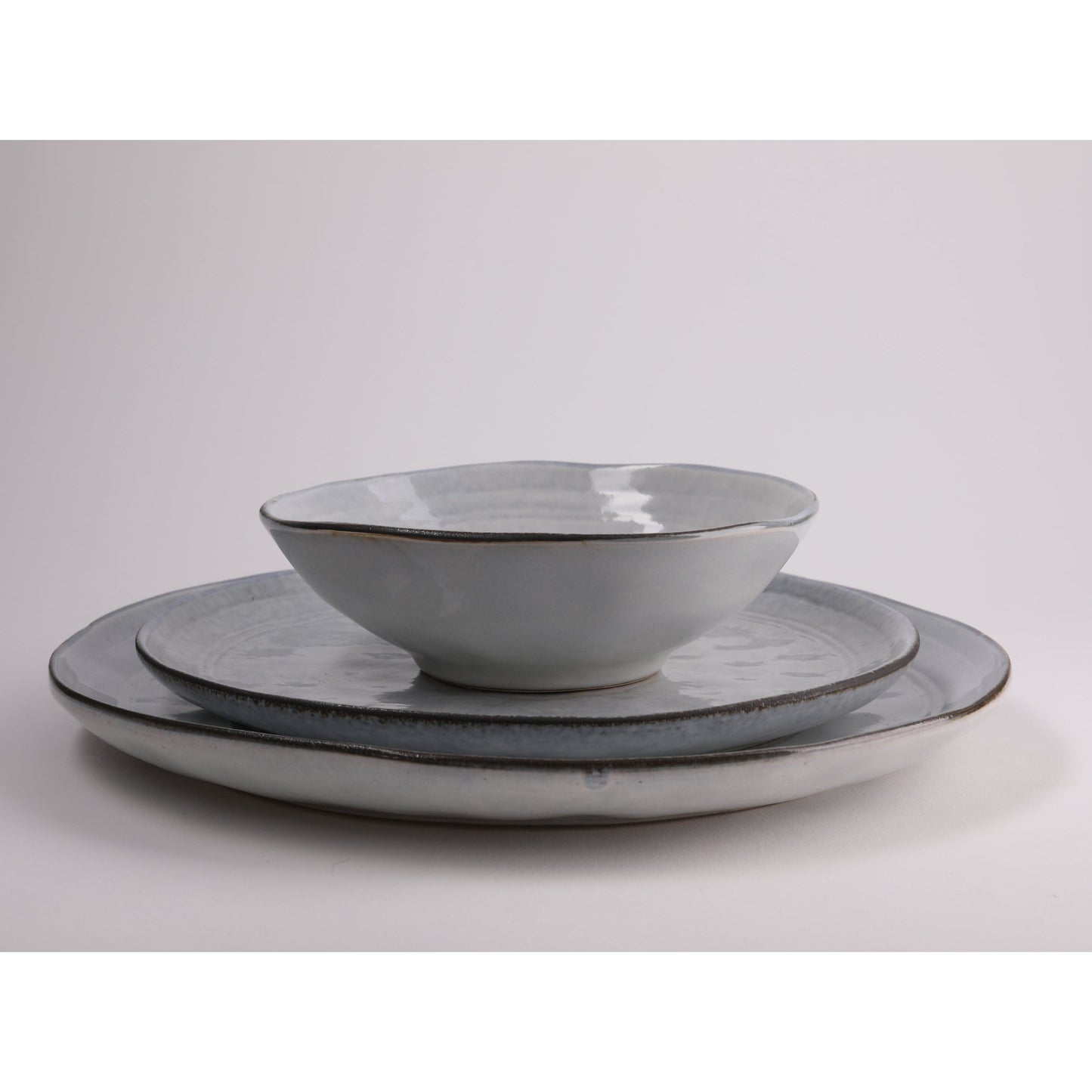 צלחת מנה ראשונה 22 סמ כחול פורצלן De Secret