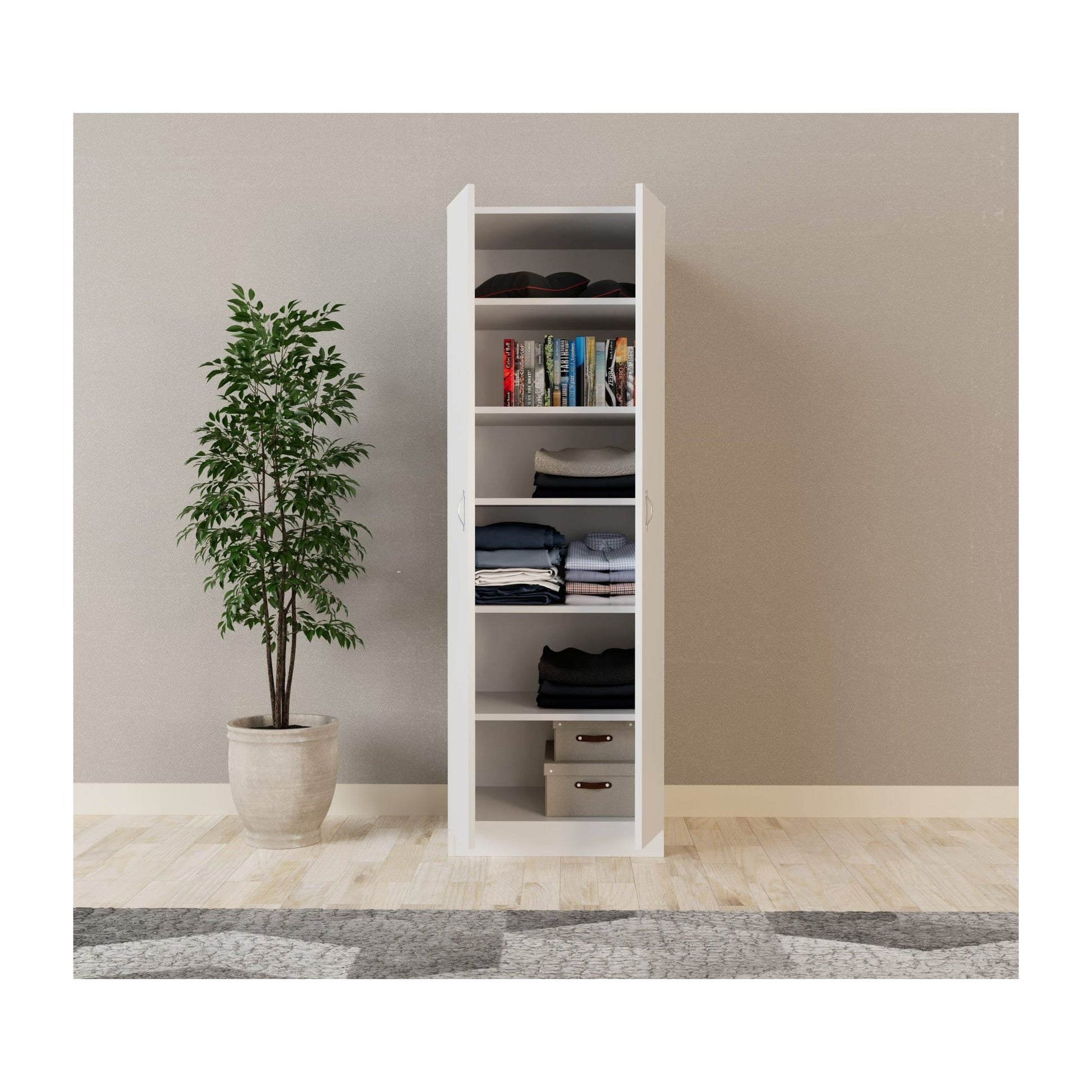 ארון משולב תליה ומדפים - דגם אגם 6107