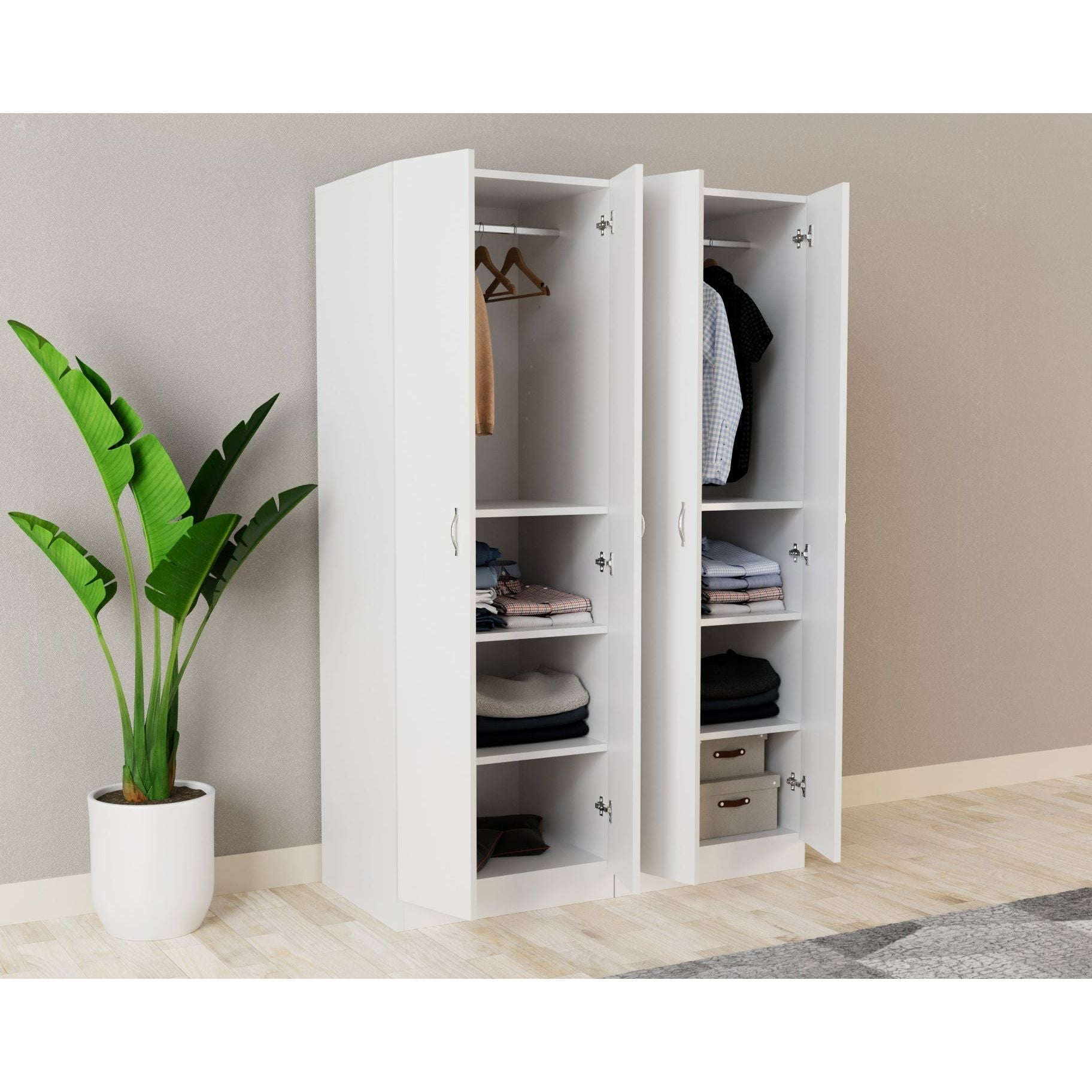 ארון לחדר השינה בעל 4 דלתות מעוצב בחלוקה מיוחדת דגם - ציפורה 6107.2Z