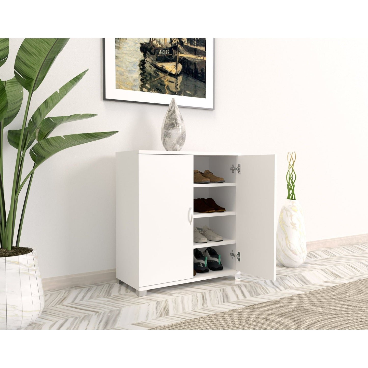 ארון נעליים אופיר דגם 6012 - צבע לבן