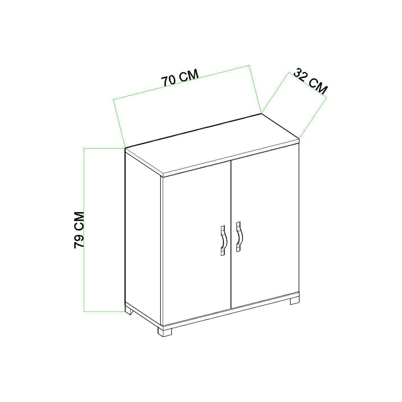 ארון נעליים אופיר דגם 6012 - צבע לבן