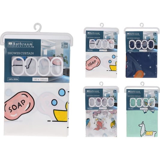 וילון אמבט 180*180 ציורי ילדים