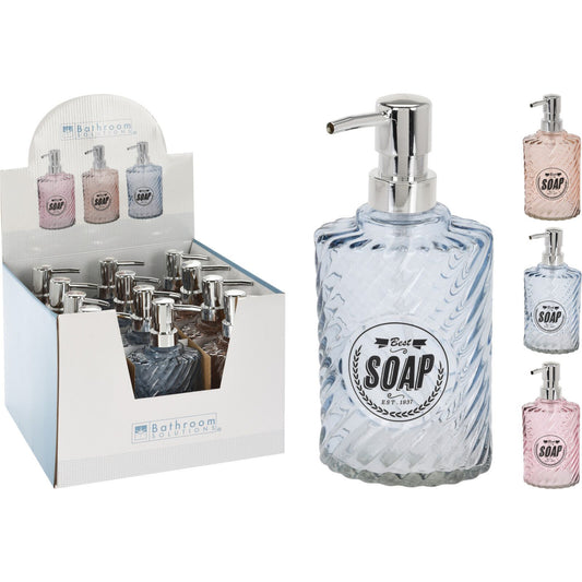 דיספנסר זכוכית צבעוני לסבון