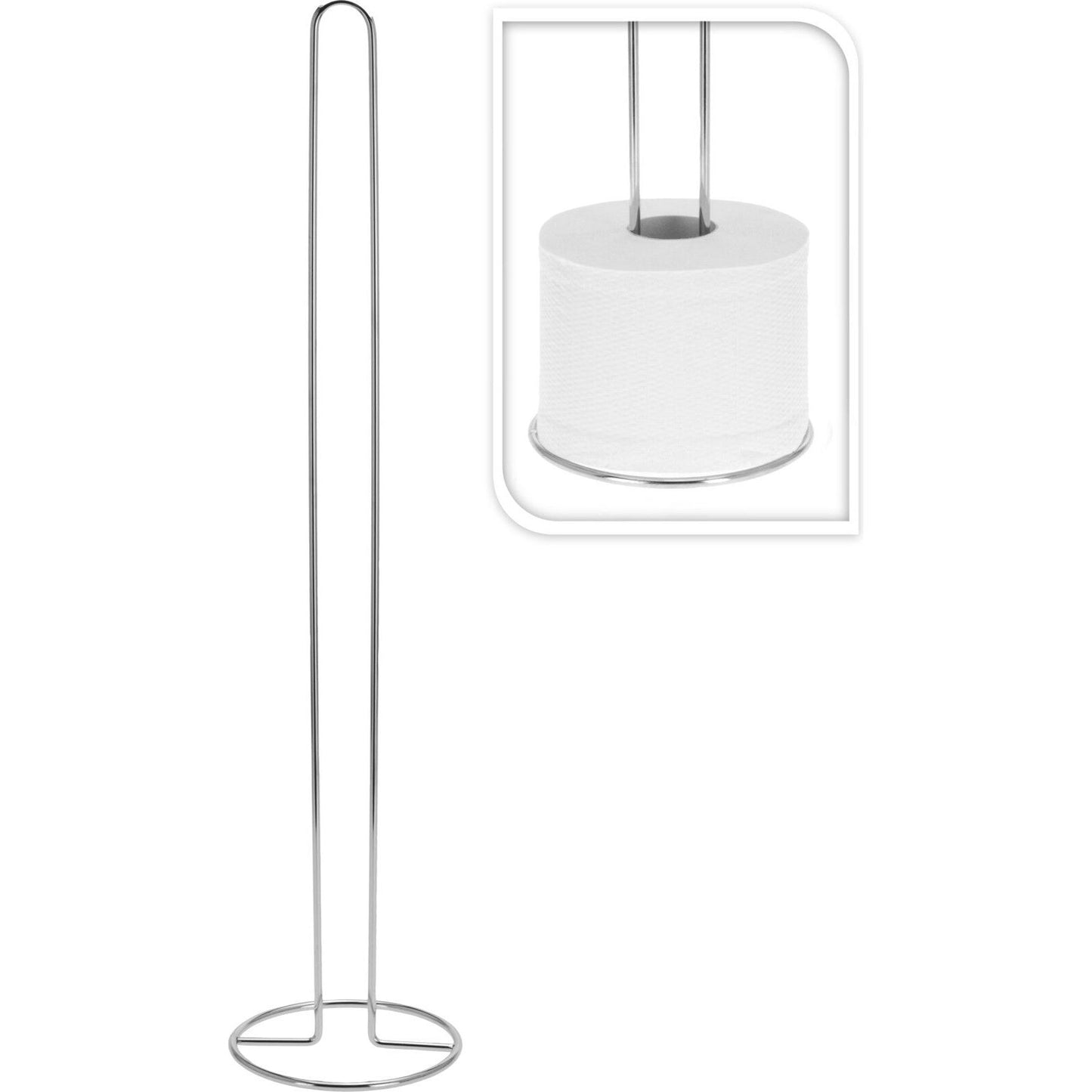 מתקן לגלילי נייר טואלט כרום