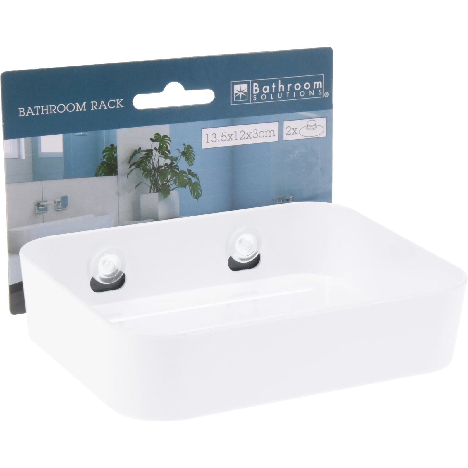 מדף לסבון לבן בוואקום