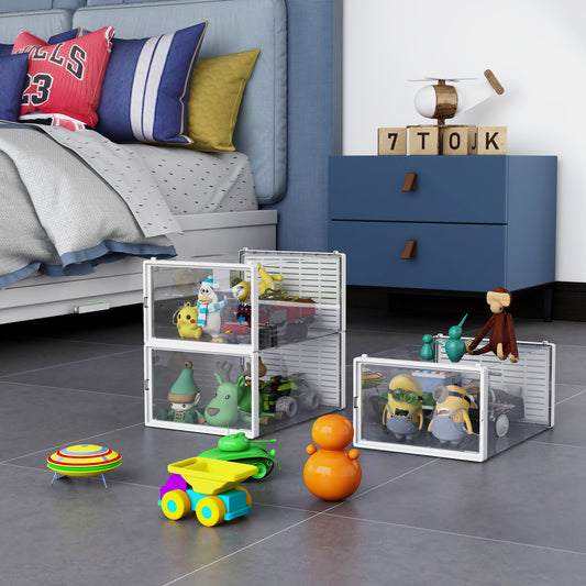 קופסא לאחסון נעליים מידה: 34X24X16 ס"מ 4 י"ח במארז