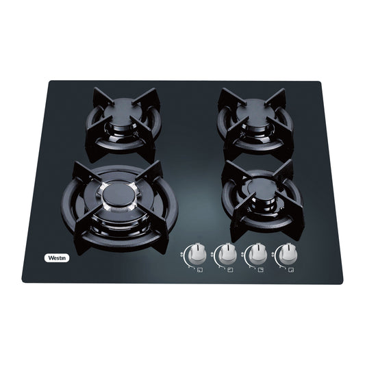 כיריים גז 4 להבות 60 סמ שחור דגם WES-GH400GB של WESTIN