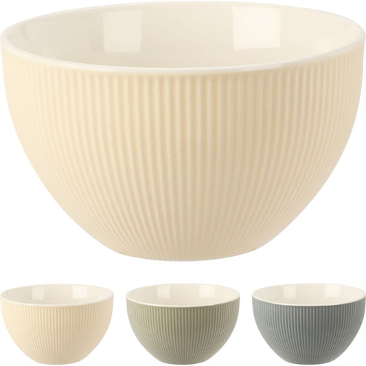 קערית מרק פורצלן 12.5 סמ פסים Beige