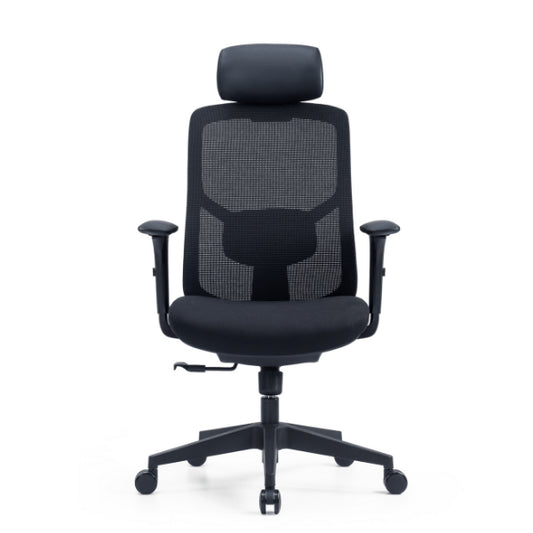 כיסא משרדי אורטופדי Black Bold כולל משענת ראש