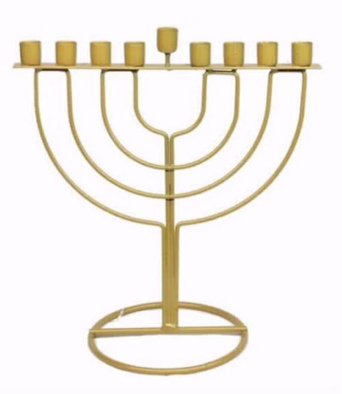 חנוכיה מתכת זהב רוז 31/28 (AC-200-4)