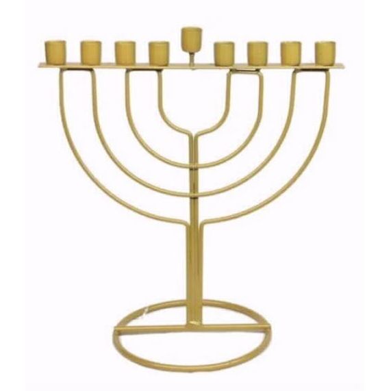 חנוכיה מתכת זהב רוז 31/28 (AC-200-4)