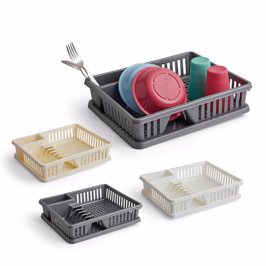 מייבש כלים פלסטיק קטן כולל מגש 36.5/30.5/9 ס"מ