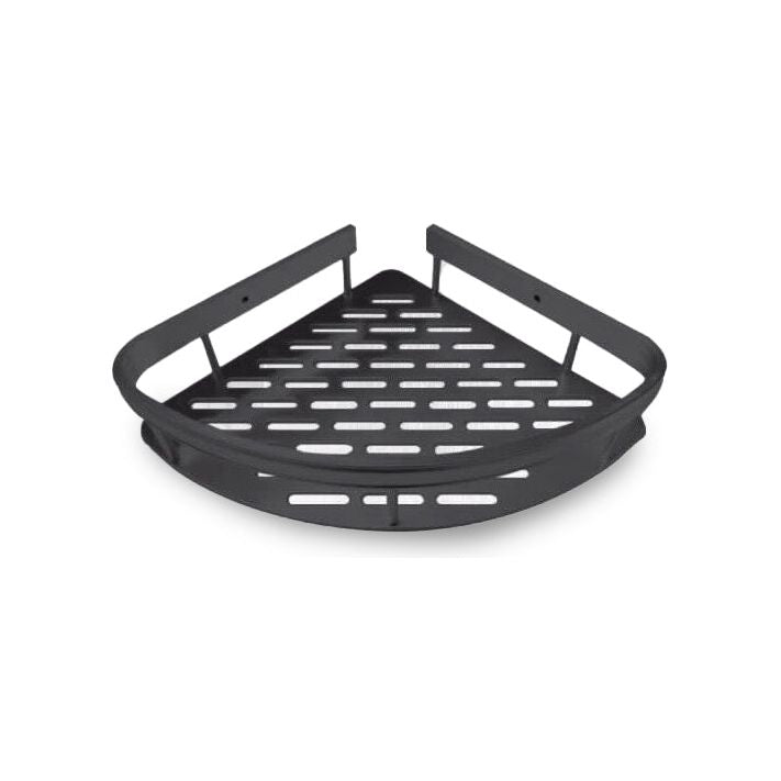 מדף רשת אלומיניום פינתי שחור בהדבקה