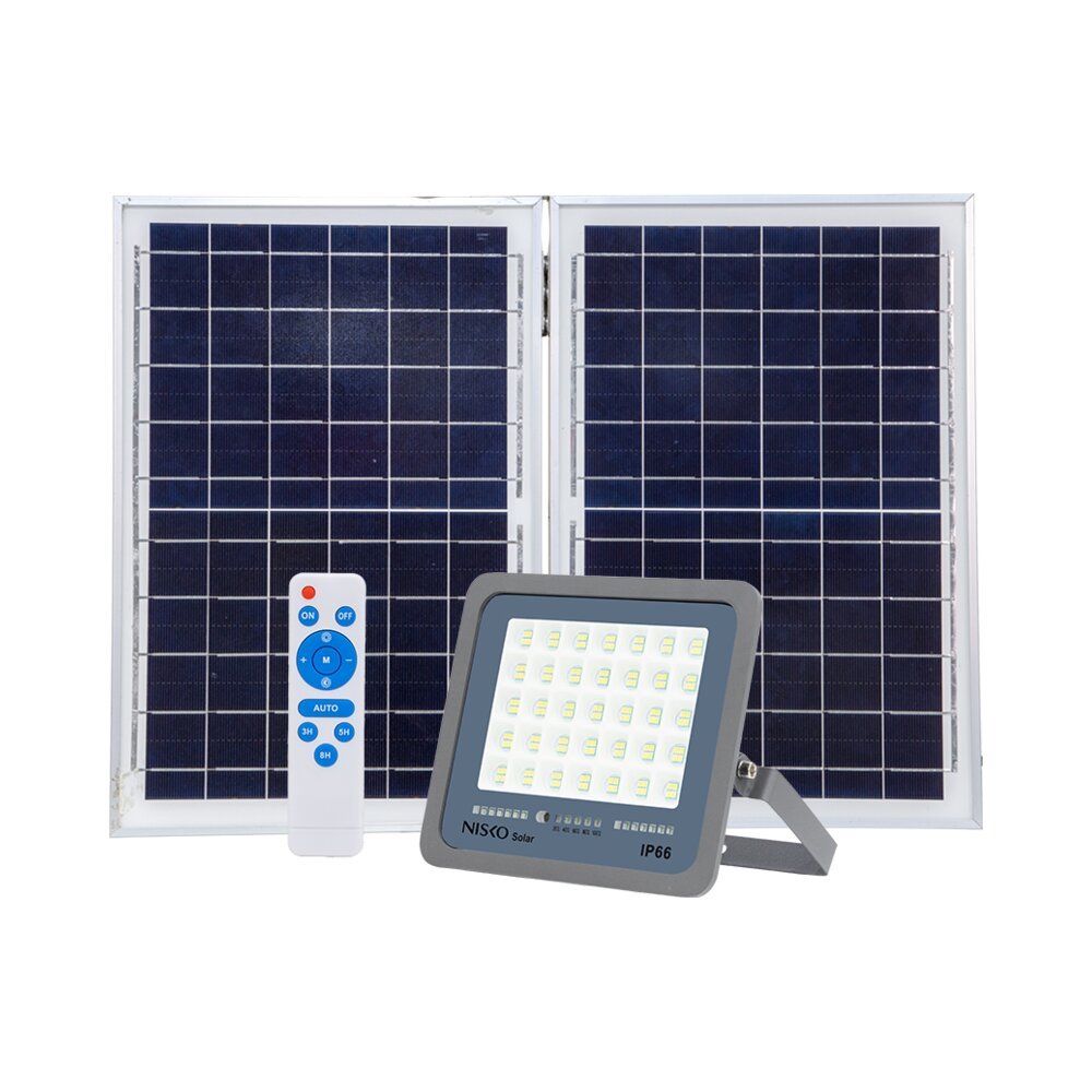 תאורת הצפה סולארית אפור SUNLY 110W IP66 אור קר