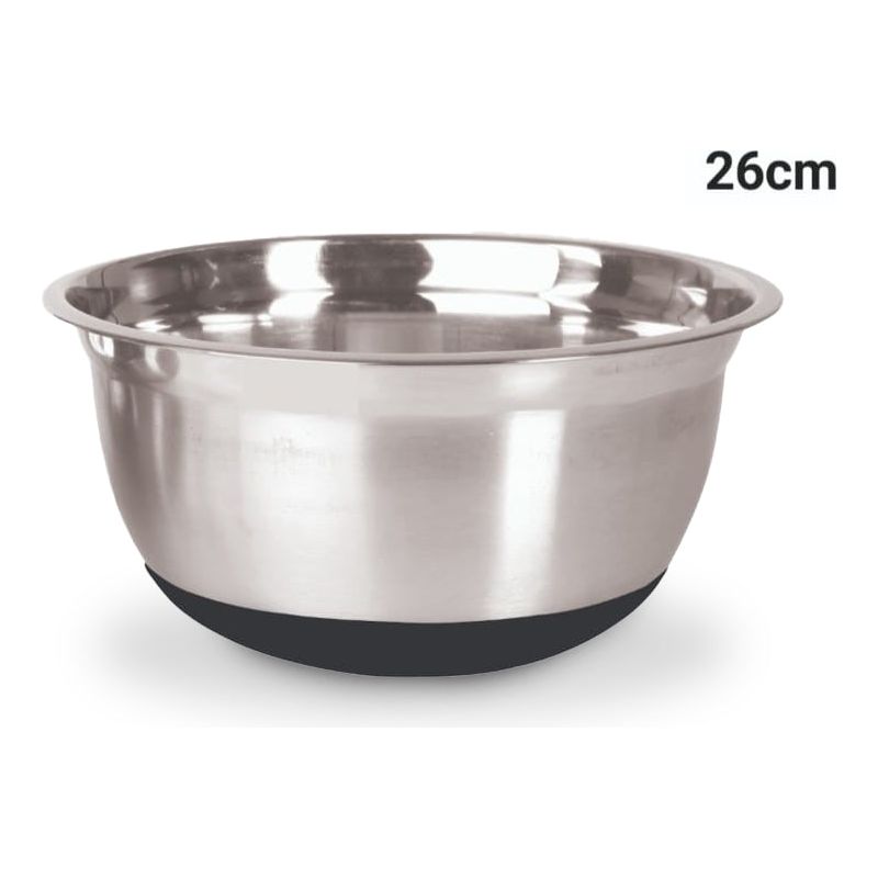 קערה נירוסטה סיליקון 26 קוטר