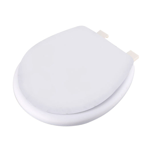 מושב אסלה מרופד לבן